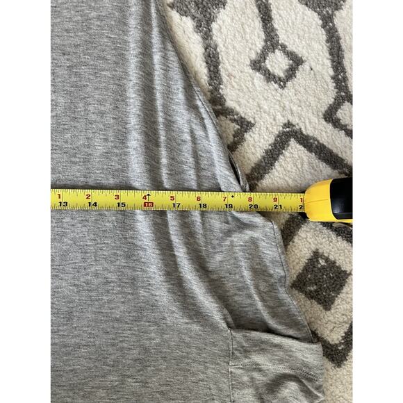 EILEEN FISHER Gray Tencel Jersey Funnel Neck Relaxed Midi Jumper Dress Sz L - Picture 11 of 12